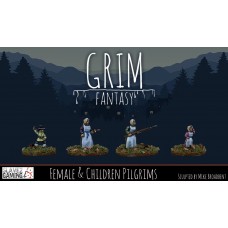 15mm Grim Fantasy - Female and Children Pilgrims 