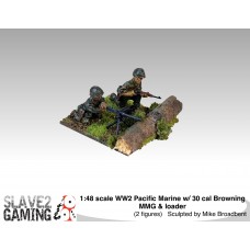 1:48 scale WW2 Pacific War US Marines - 30 cal Browning MMG team