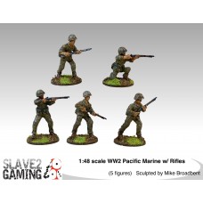 1:48 scale WW2 Pacific War US Marines - Marines with Rifles