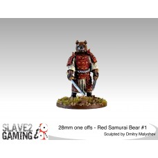 28mm One Offs - Red Samurai bear #1
